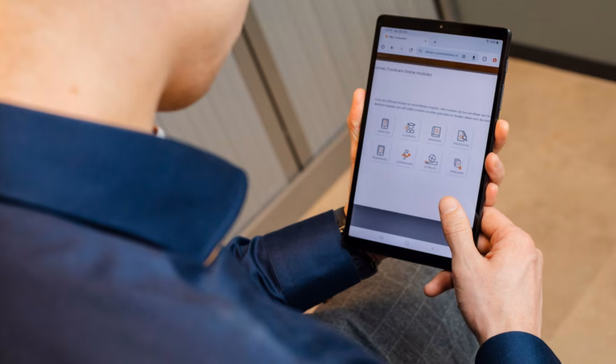 Tablet with a digital application for inspections, audits, and quality tracking.